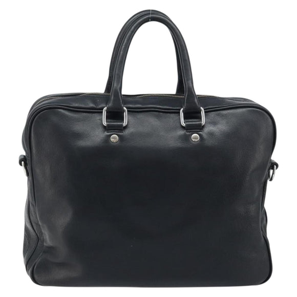 DOLCE&GABBANA Handtas Leer Zilver Zwart Auth bs33923