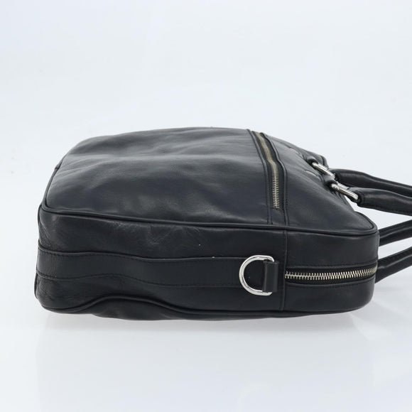 DOLCE&GABBANA Handtas Leer Zilver Zwart Auth bs33923
