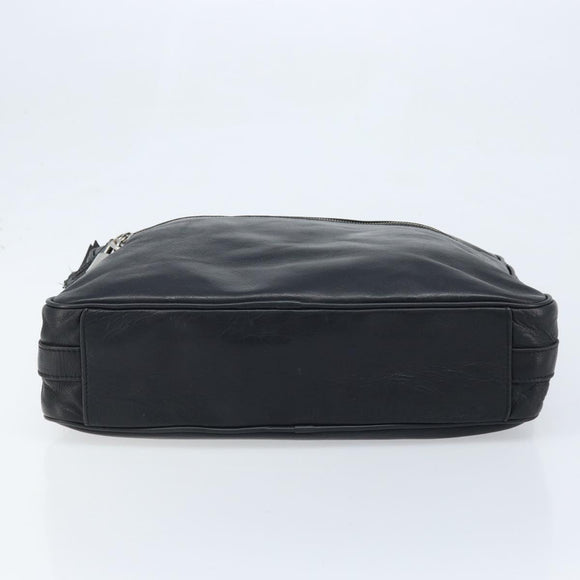 DOLCE&GABBANA Handtas Leer Zilver Zwart Auth bs33923
