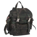 VALENTINO Backpack Leather Khaki Auth bs33924-1