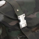 VALENTINO Backpack Leather Khaki Auth bs33924-19