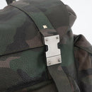 VALENTINO Backpack Leather Khaki Auth bs33924-20
