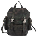 VALENTINO Backpack Leather Khaki Auth bs33924-13
