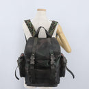 VALENTINO Backpack Leather Khaki Auth bs33924-28