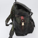 VALENTINO Backpack Leather Khaki Auth bs33924-4