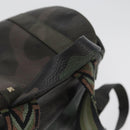 VALENTINO Backpack Leather Khaki Auth bs33924-7