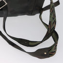 VALENTINO Backpack Leather Khaki Auth bs33924-8