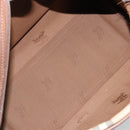 BURBERRY Nova Check Hand Bag Canvas Gold Beige Auth bs33928-12