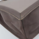 Salvatore Ferragamo Tote Bag Leather Gray Gold Auth bs33929-14