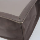 Salvatore Ferragamo Tote Bag Leather Gray Gold Auth bs33929-15