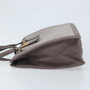 Salvatore Ferragamo Tote Bag Leather Gray Gold Auth bs33929-4