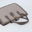 Salvatore Ferragamo Tote Bag Leather Gray Gold Auth bs33929-6