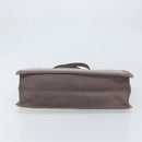 Salvatore Ferragamo Tote Bag Leather Gray Gold Auth bs33929-5