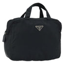 PRADA Handtasche Nylon Silber Schwarz Auth bs33931-1