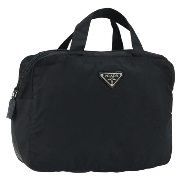 PRADA Handtasche Nylon Silber Schwarz Auth bs33931