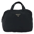 PRADA Handtasche Nylon Silber Schwarz Auth bs33931-13