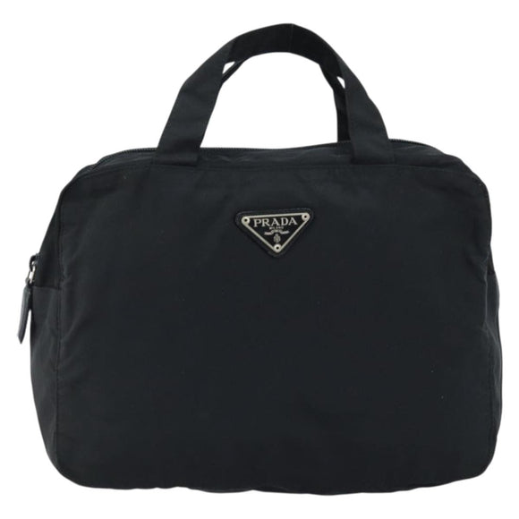 PRADA Handtasche Nylon Silber Schwarz Auth bs33931
