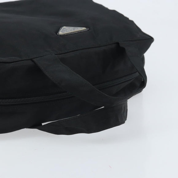 PRADA Handtasche Nylon Silber Schwarz Auth bs33931