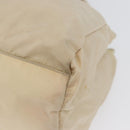 PRADA Handtas Nylon Zilver Beige Auth bs33932-14