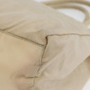 PRADA Handtas Nylon Zilver Beige Auth bs33932-16