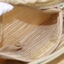 PRADA Handtas Nylon Zilver Beige Auth bs33932-27