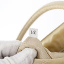 PRADA Handtas Nylon Zilver Beige Auth bs33932-12