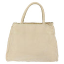 PRADA Handtas Nylon Zilver Beige Auth bs33932-2