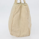 PRADA Handtas Nylon Zilver Beige Auth bs33932-3