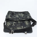 PRADA Shoulder Bag Nylon Khaki Silver Auth bs33935-17