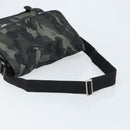 PRADA Shoulder Bag Nylon Khaki Silver Auth bs33935-7