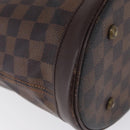 LOUIS VUITTON Damier Ebene Marais Schoudertas N42240 LV Auth bs33936-16