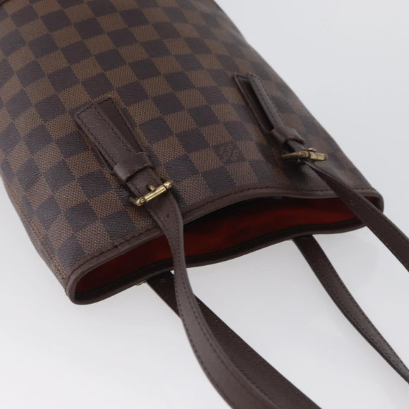 LOUIS VUITTON Damier Ebene Marais Schoudertas N42240 LV Auth bs33936