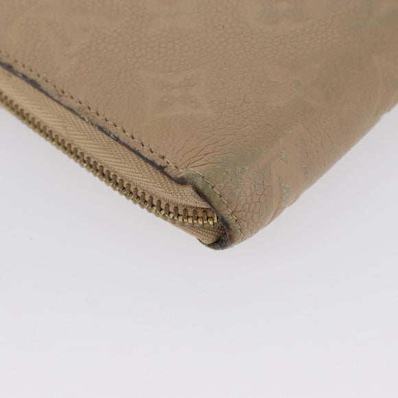 LOUIS VUITTON Empreinte Zippy Wallet Long Wallet Beige M61866 LV Auth bs33946