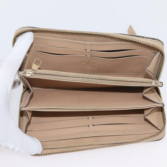 LOUIS VUITTON Empreinte Zippy Wallet Long Wallet Beige M61866 LV Auth bs33946