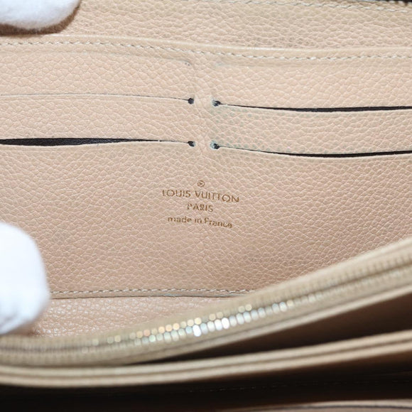 LOUIS VUITTON Empreinte Zippy Wallet Long Wallet Beige M61866 LV Auth bs33946