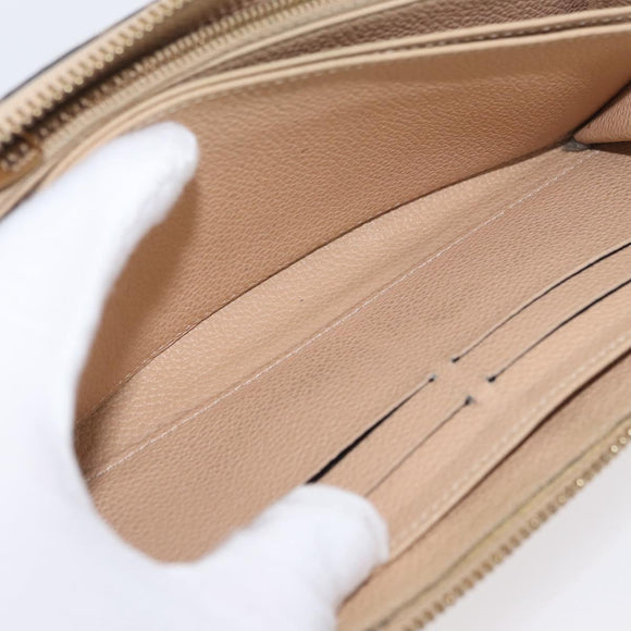 LOUIS VUITTON Empreinte Zippy Wallet Long Wallet Beige M61866 LV Auth bs33946