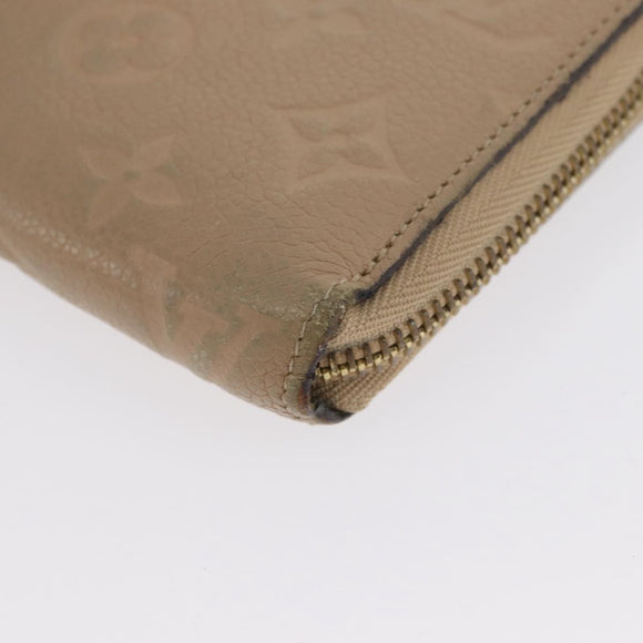 LOUIS VUITTON Empreinte Zippy Wallet Long Wallet Beige M61866 LV Auth bs33946