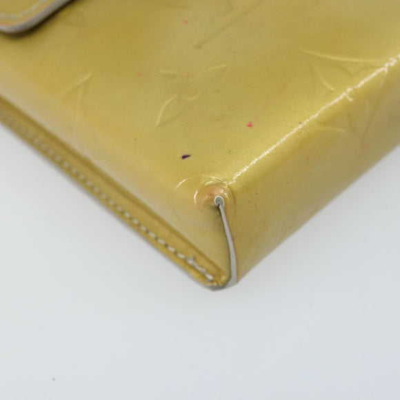 LOUIS VUITTON Monogram Vernis Green Cigarette Case Gris LV Auth bs33952