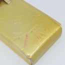 LOUIS VUITTON Monogram Vernis Green Cigarette Case Gris LV Auth bs33952-14