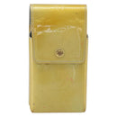 LOUIS VUITTON Monogram Vernis Green Cigarette Case Gris LV Auth bs33952-2