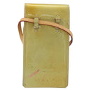 LOUIS VUITTON Monogram Vernis Green Cigarette Case Gris LV Auth bs33952-3