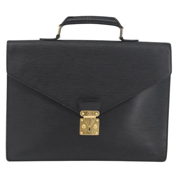 LOUIS VUITTON Epi Serviette Conseiller Business Bag Black M54422 LV Auth bs33953