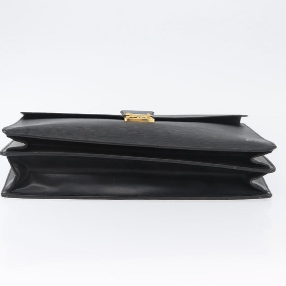 LOUIS VUITTON Epi Serviette Conseiller Business Bag Black M54422 LV Auth bs33953