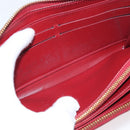 LOUIS VUITTON Monogram Vernis Zippy Wallet Long Wallet Red M90200 Auth bs33958-18
