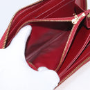 LOUIS VUITTON Monogram Vernis Zippy Wallet Long Wallet Red M90200 Auth bs33958-11
