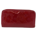 LOUIS VUITTON Monogram Vernis Zippy Wallet Long Wallet Red M90200 Auth bs33958-2