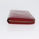 LOUIS VUITTON Monogram Vernis Zippy Wallet Long Wallet Red M90200 Auth bs33958-3