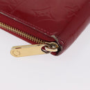 LOUIS VUITTON Monogram Vernis Zippy Wallet Long Wallet Red M90200 Auth bs33958-7