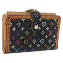 LOUIS VUITTON Multicolor Portefeuille Viennois Wallet Black M92988 Auth bs33960-1