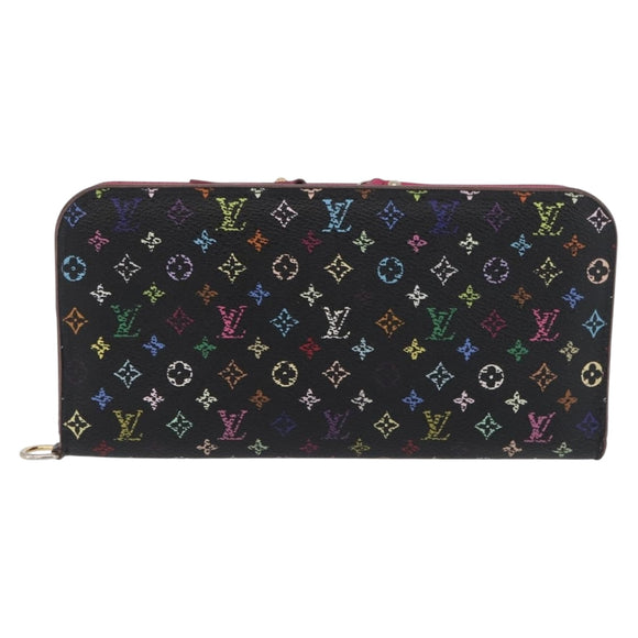 LOUIS VUITTON Multicolor Portefeuille Insolite Wallet Black M93754 Auth bs33961